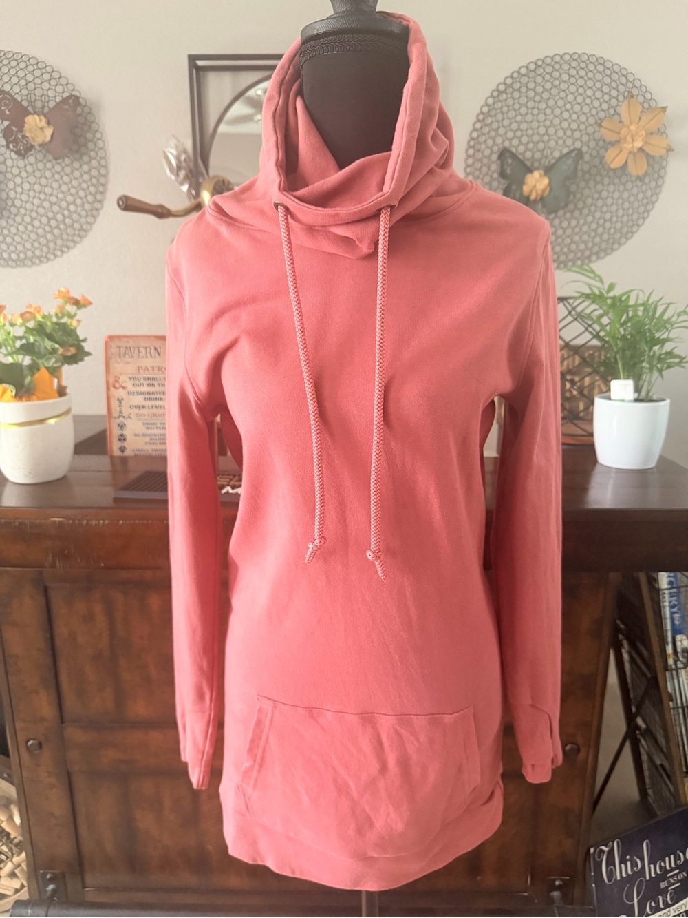 Lily & Lottie Women’s Long-Sleeve Cowl Neck Pullover Hoodie